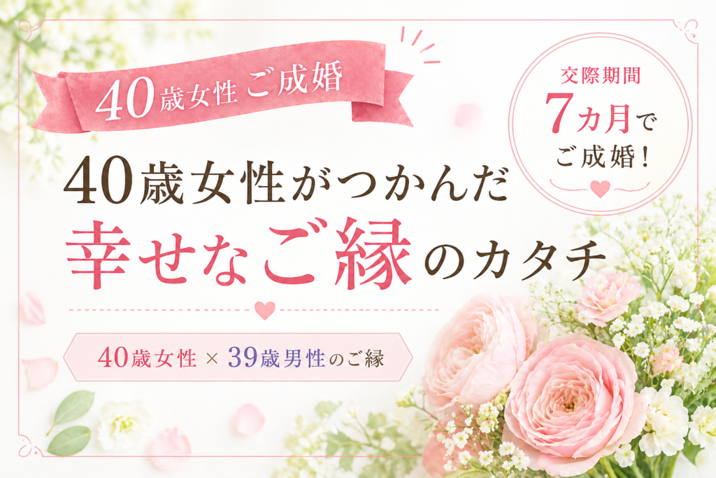 40歳女性が姫路の結婚相談所MarriageSalonプリムラで交際7カ月でご成婚した事例